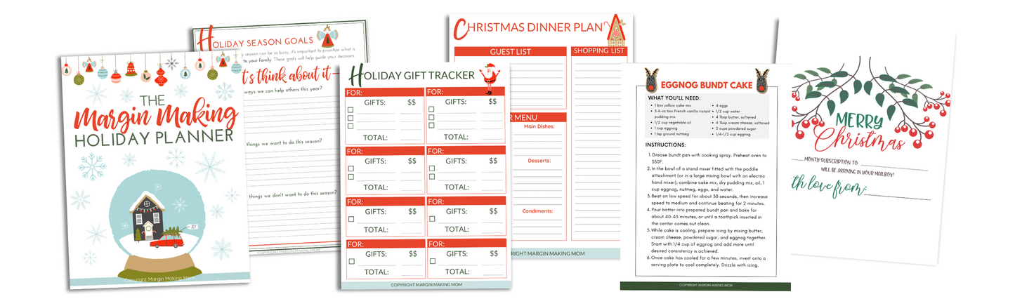 The Margin Making Holiday Planner