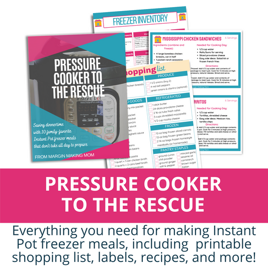 Pressure Cooker to the Rescue - Instant Pot Freezer Meal Plan